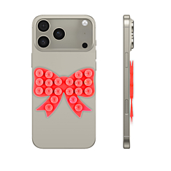 Fashion Bow Beads Silicone Suction Cup Phone Holder - RED (Only Ground Shipping)
