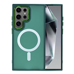 Galaxy S21 Ultra New Magnetic Wireless Charging Case - DARK GREEN (Only Ground Shipping)