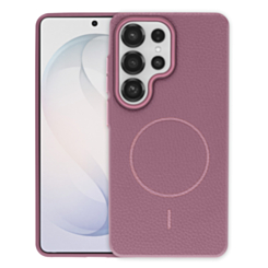 Magnetic Leather Soft Cases (SUNSET PURPLE) for Galaxy S24 Ultra (Only Ground Shipping)