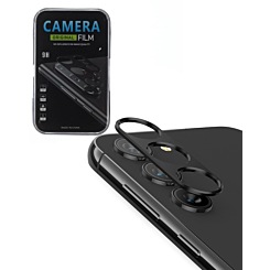 Shop the back camera tempered glass for Galaxy S25 in black.