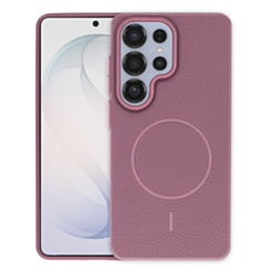 Magnetic Leather Soft Cases (SUNSET PURPLE) for Galaxy S25 Ultra (Only Ground Shipping)