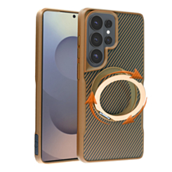 Premium Quality Magnetic Protective Case with 360 Rotating Ring Stand for Galaxy S26 Ultra (GOLD) (Only Ground Shipping)