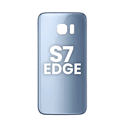 Order the back glass with camera lens and adhesive for Galaxy S7 Edge in Coral Blue.