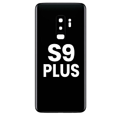 Back Glass with Camera Lens and Adhesive for Galaxy S9+ (BLACK)