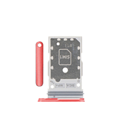 Dual Sim Card Tray for Galaxy S25 / S25 Plus (CORALRED)