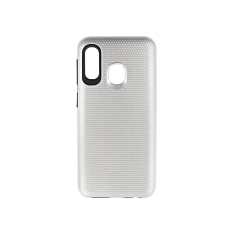 Galaxy A20E Shock Absorption Protective Dual Layer Case- SILVER (Only Ground Shipping)
