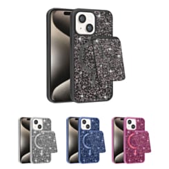 Magnetic Diamond Dual Layer Protection Case with Magnetic Card Slot for iPhone 13 / 14 (Only Ground Shipping)
