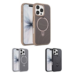 Magnetic Kickstand Case with Carbon Fiber for iPhone 16 Pro Max (Only Ground Shipping)