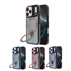 Matte Transparent Case with Wireless Charging Kickstand for iPhone 17 Pro (Only Ground Shipping)