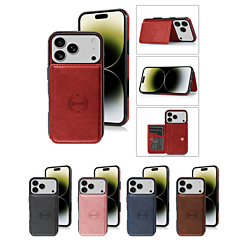 Leather Pocket Wallet Case for iPhone 17 Pro (Only Ground Shipping)