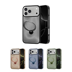 Wireless Charging Case with Built-in Rotating Ring Stand for iPhone 17 Pro Max (Only Ground Shipping)