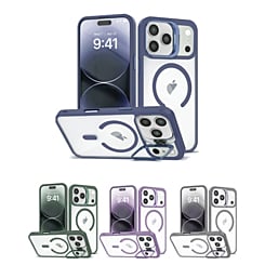 Thin Magnetic Clear Case with Camera Stand & Camera Cover for iPhone 17 Pro Max (Only Ground Shipping)