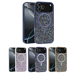 Thin Wireless Charging Bling Diamond Crystal Case for iPhone 17 Pro Max (Only Ground Shipping)