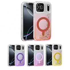 Wireless Charging Protective Glitter Liquid Bumper Case for iPhone 17 Pro Max (Only Ground Shipping)