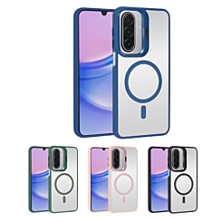 Thin Magnetic Clear Case with Camera Stand Kickstand for Galaxy A17 (Only Ground Shipping)