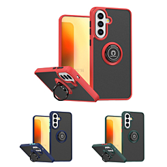 Galaxy A57 Hard PC Rear / Soft TPU Colorful Border Case with I-ring Holder (Only Ground Shipping)