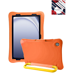 Kids Shockproof Tablet Case with Rotating Handle Stand - ORANGE for Galaxy Tab A9 Plus 2023 (11") / Tab A11 Plus 2025 (11") (Only Ground Shipping)