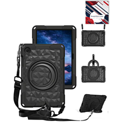 HaloRing 360 Tablet Case with Shoulder Strap (BLACK) for Galaxy Tab A9 Plus 2023 (11") (X210, X216, X218) (Only Ground Shipping)