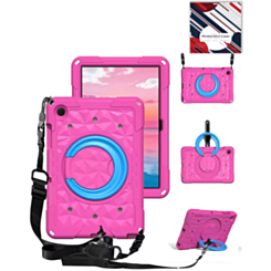 HaloRing 360 Tablet Case with Shoulder Strap (HOT PINK) for Galaxy Tab A9 Plus 2023 (11") (X210, X216, X218) (Only Ground Shipping)