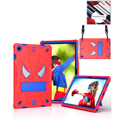 Rugged SpiderGrip Tablet Case with Kickstand & Shoulder Strap (RED & BLUE) for Galaxy Tab A9 Plus 2023 (11") (X210, X216, X218) (Only Ground Shipping)