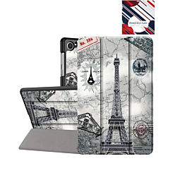 Old Style Notebook Design Case - Eiffel Tower for Galaxy Tab A9 Plus 2023 (11") / Tab A11 Plus 2025 (11") (Only Ground Shipping)