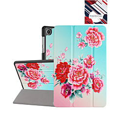 Old Style Notebook Design Case - ROSE for Galaxy Tab A9 Plus 2023 (11") / Tab A11 Plus 2025 (11") (Only Ground Shipping)