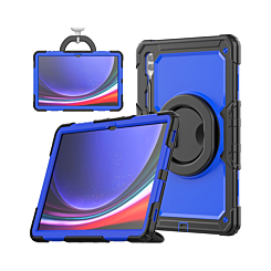 Silicone Case with 360 Folding Handle Grip - BLUE for Galaxy Tab S10 Ultra / S9 Ultra / S8 Ultra (14.6") (Only Ground Shipping)