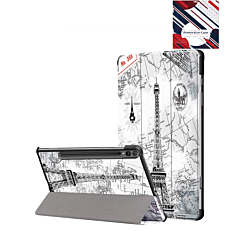 Old Style Notebook Design Case - Eiffel Tower for Galaxy Tab S10 Ultra / S9 Ultra / S8 Ultra (14.6") (Only Ground Shipping)