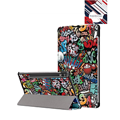 Old Style Notebook Design Case - Graffiti for Galaxy Tab S10 Ultra / S9 Ultra / S8 Ultra (14.6") (Only Ground Shipping)