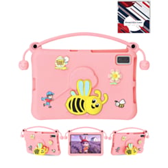 Kids Shockproof Tablet Case with Bee Handle Stand (PINK) for Galaxy Tab S9 / Tab S9 FE / Tab S10 FE / Tab S10 Lite (Only Ground Shipping)
