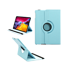 Universal 8" 360 Degree Rotating Leather Case - LIGHT BLUE (Only Ground Shipping)