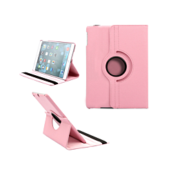 Universal 8" 360 Degree Rotating Leather Case - LIGHT PINK (Only Ground Shipping)