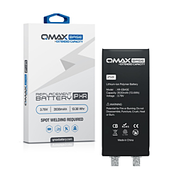 Shop the QMAX Base Extended Capacity Replacement Battery for iPhone XR, 3530 mAh, spot weld required.