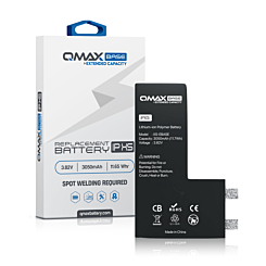 Stock up on the QMAX Base extended capacity replacement battery for iPhone XS with 3050 mAh. Spot weld required.