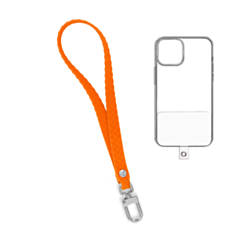 Silicone Braided Wrist Lanyard (0.4ft) (ORANGE) (Only Ground Shipping)