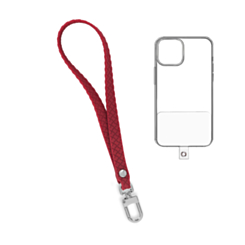 Silicone Braided Wrist Lanyard (0.4ft) (WINE RED) (Only Ground Shipping)