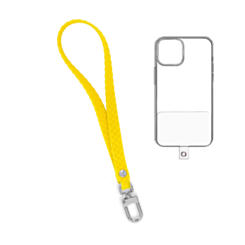 Silicone Braided Wrist Lanyard (0.4ft) (YELLOW) (Only Ground Shipping)
