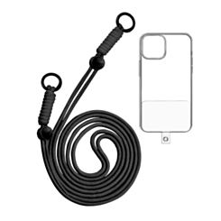 Adjustable Braided Phone Lanyard (3.6ft) (BLACK) (Only Ground Shipping)