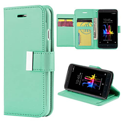 ZTE Blade X Max Z982 Design Wallet with Extra Pocket Case - TEAL GREEN (Only Ground Shipping)