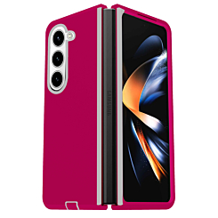 Heavy Duty Case for Galaxy Z Fold 5 (HOT PINK & WHITE) (Only Ground Shipping)