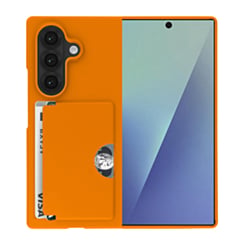 Shockproof Case with Card Holder Slot for Galaxy Z Fold 7 (ORANGE) (Only Ground Shipping)