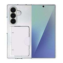 Shockproof Case with Card Holder Slot for Galaxy Z Fold 8 Ultra / Z Fold 7 (CLEAR) (Only Ground Shipping)