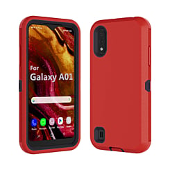 Heavy Duty Case for Galaxy A01 (RED & BLACK) (Only Ground Shipping)