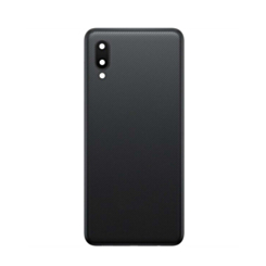Back Glass with Camera Lens and Adhesive for Galaxy A02 (A022 / 2020) (BLACK)
