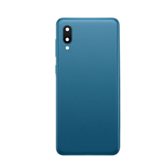 Back Glass with Camera Lens and Adhesive for Galaxy A02 (A022 / 2020) (BLUE)
