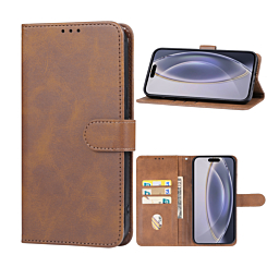 Leather Wallet Case - BROWN for Galaxy A02S (Only Ground Shipping)