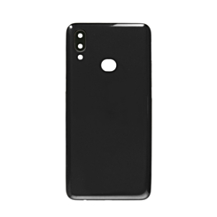 Back Glass with Camera Lens and Adhesive for Galaxy A10S (A107 / 2019) (NO LOGO) (BLACK)