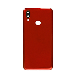 Back Glass with Camera Lens and Adhesive for Galaxy A10S (A107 / 2019) (NO LOGO) (RED)