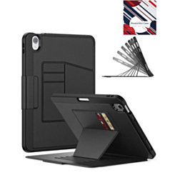 Shockproof Magnetic Multi-Angles Stand Case with Pen Holder - BLACK for iPad Air 11 / 2024 / Air 4 / Air 5 / Pro 11 (1st / 2nd / 3rd / 4th) (Only Ground Shipping)