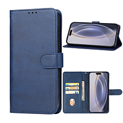 Leather Wallet Case - NAVY BLUE for Galaxy A12 (Only Ground Shipping)